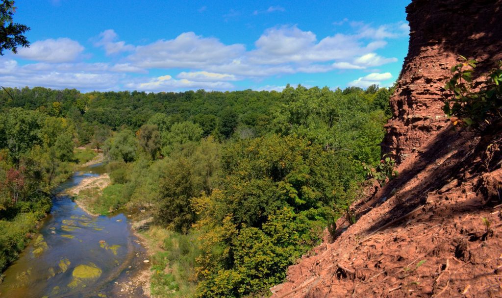 Sixteen Mile Creek Valley and Shale Bluff