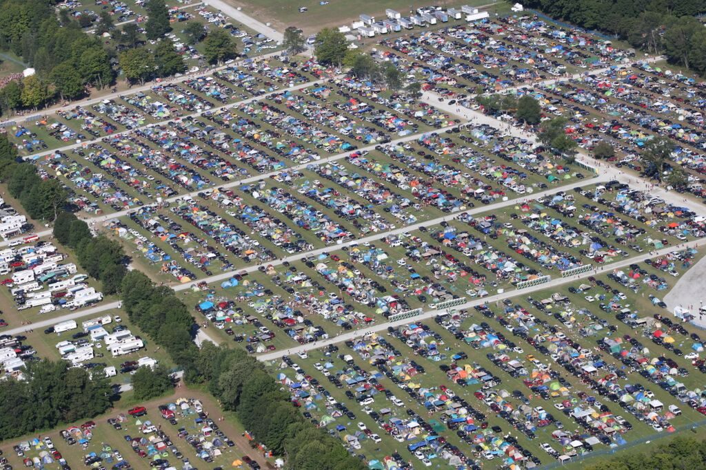 Illegal camping and parking at Burl's Creek Event Ground 