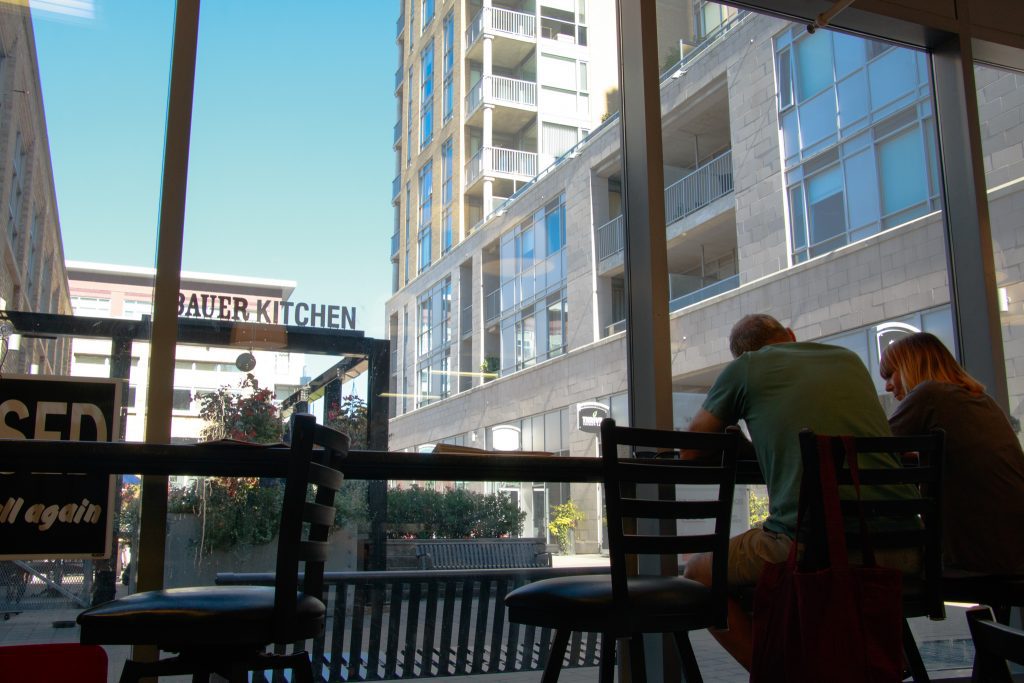 View of new housing from a new restaurant in Kitchener