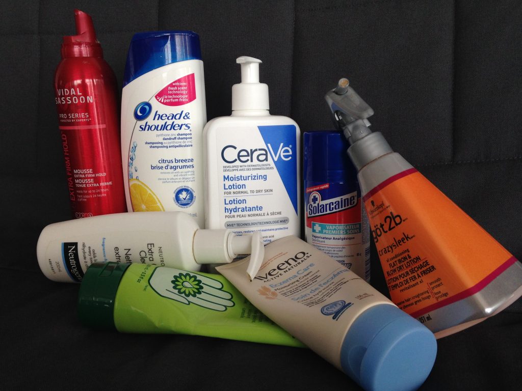 Toxic chemicals can be found in many personal care products