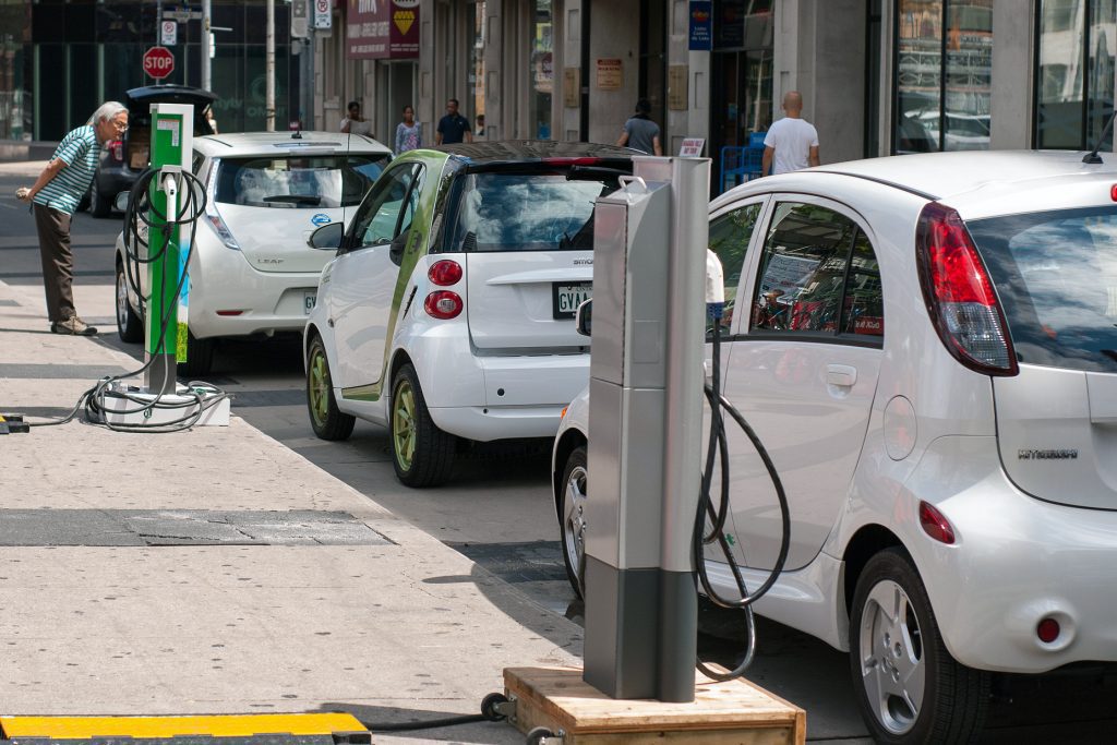 electric cars charging smart cars