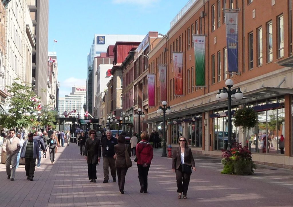 people walking to work in Ottawa