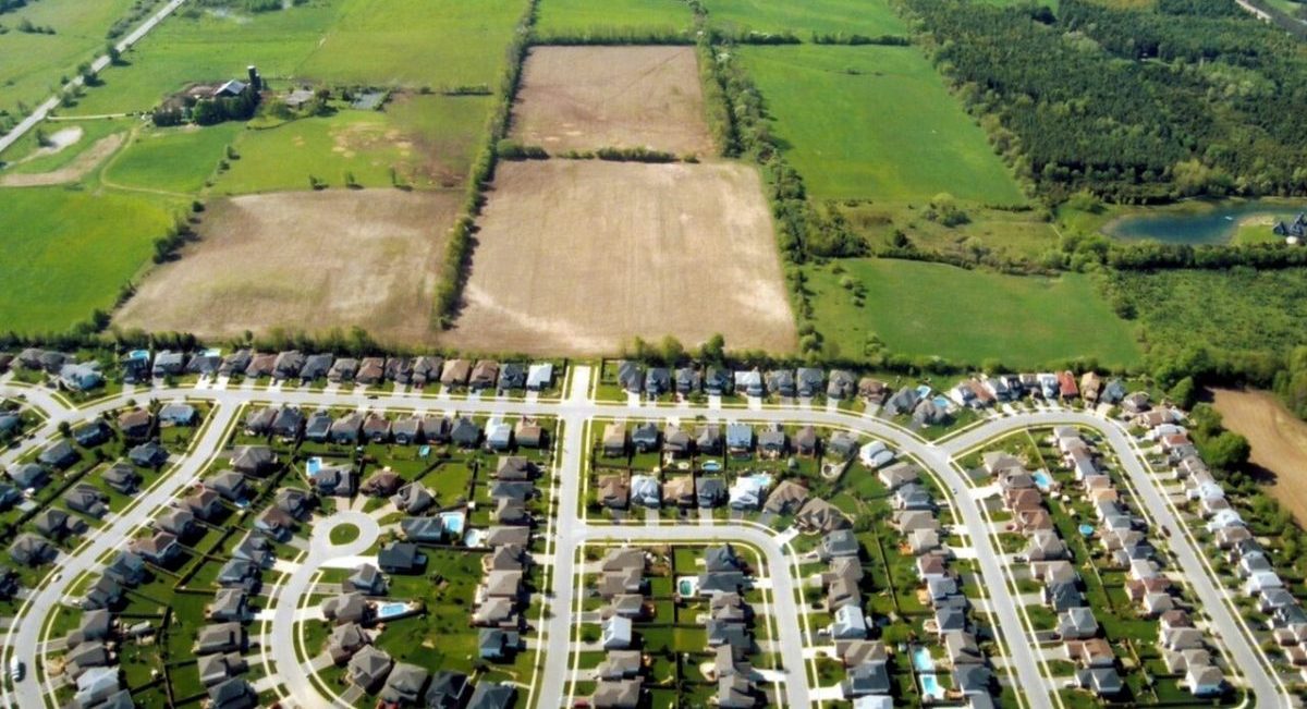 urban sprawl taking over farmland