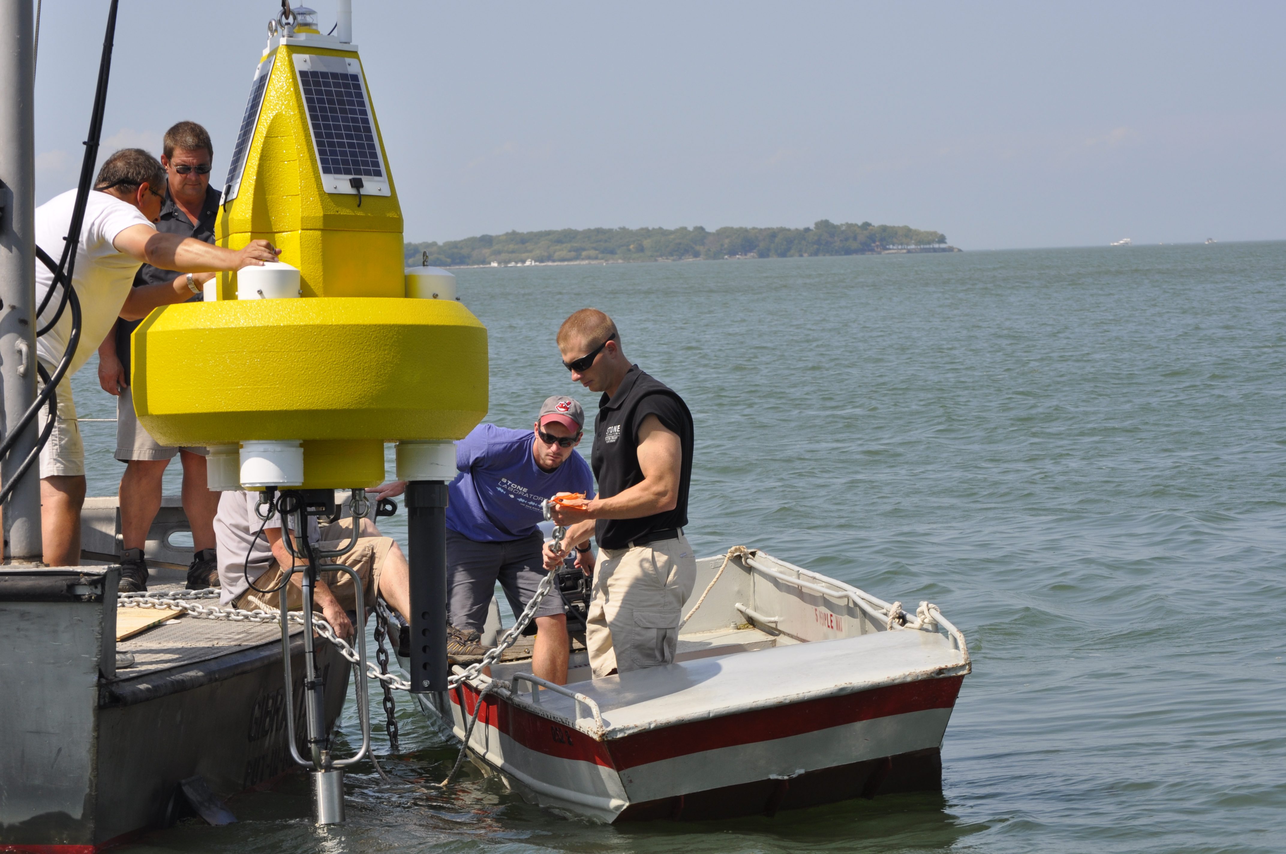 science buoy deployed to research water quality on Lake Erie