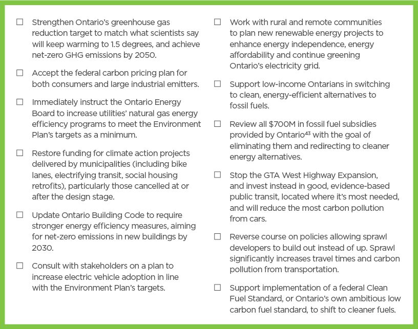 what Ontario needs to do to fight climate change