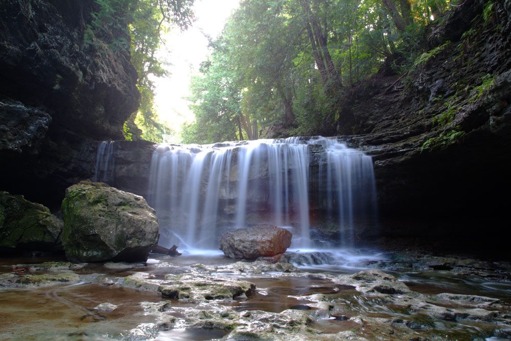 waterfall healthy nature greenbelt