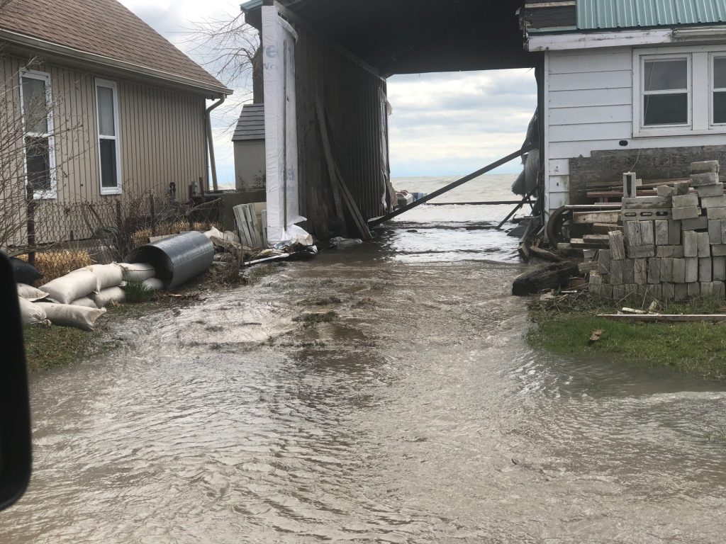 Flooding in Chatham-Kent Ontario, February 2020. Photo credit: Trevor Thompson