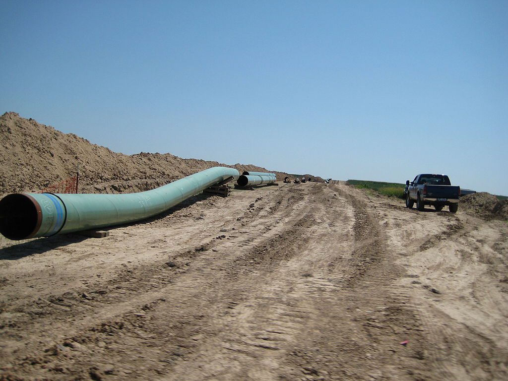 Pipes for the Keystone Pipeline in Nebraska. Image CC BY 2.0