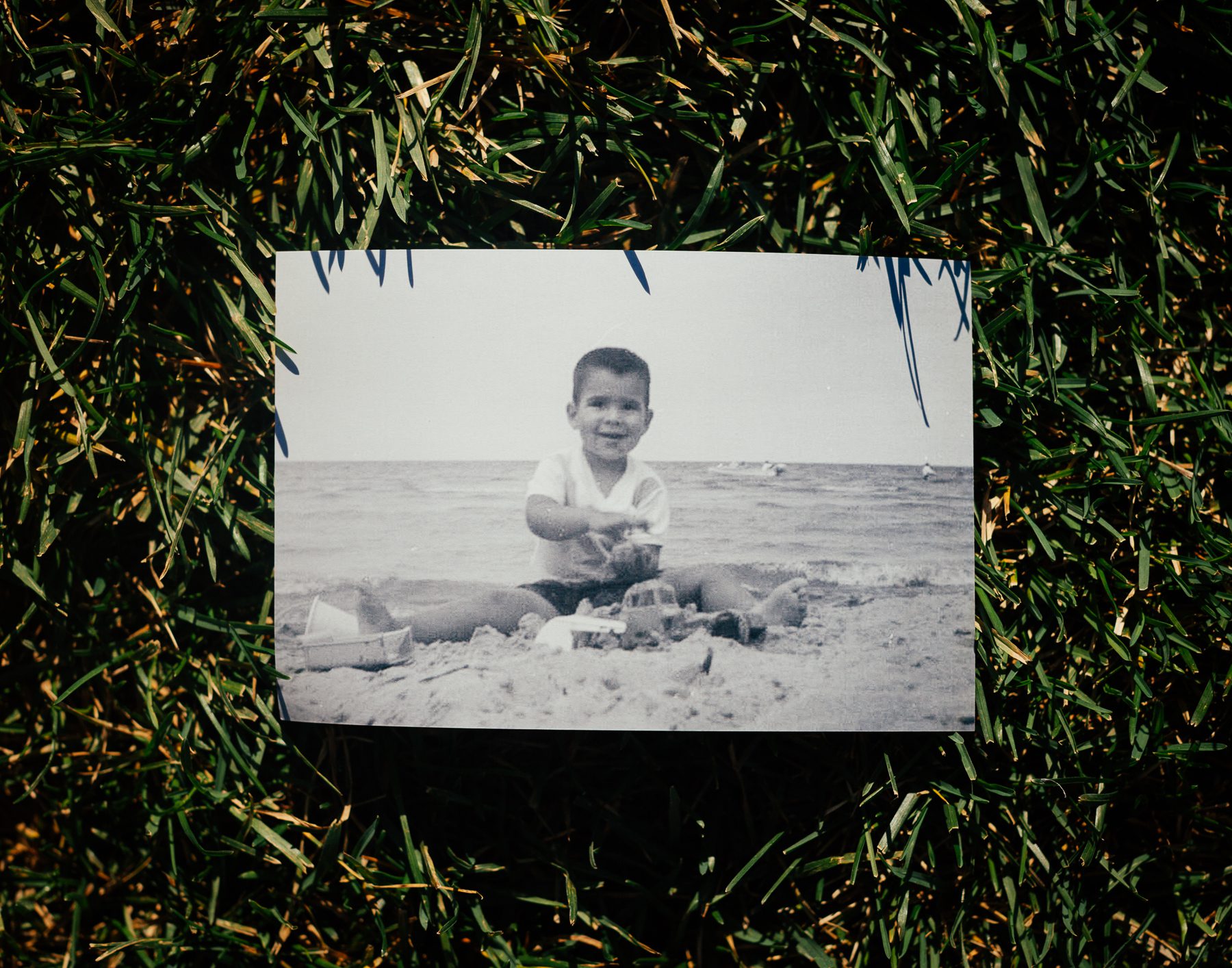 Fred, in 1962, playing on the beach in Port Colborne.