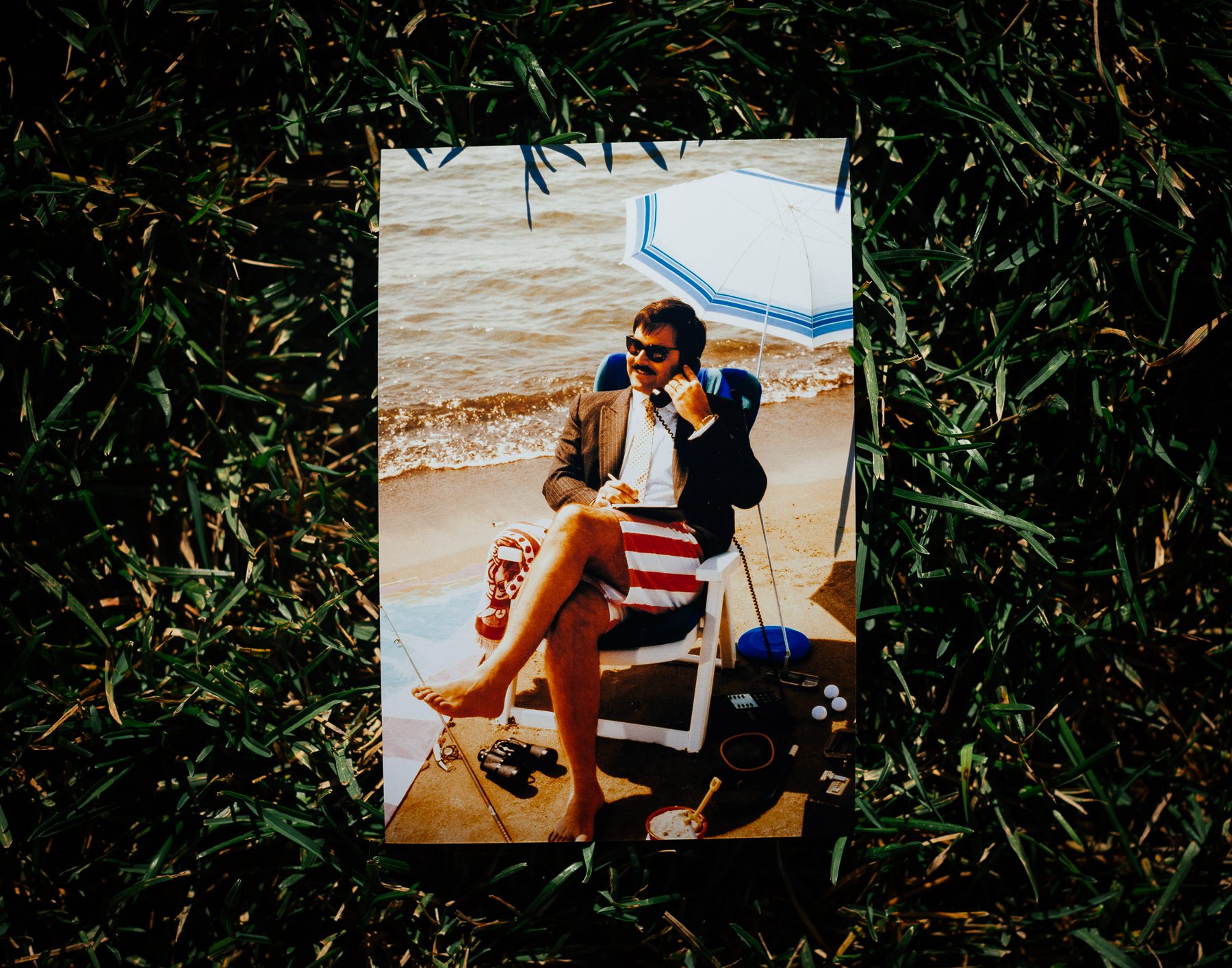 Fred on Nickel Beach in 1987 photographed for a city of Port Colborne marketing campaign. They were trying to promote the idea, in a comedic way,  that the city’s lakeshore is where "business and lifestyle are a perfect match."  