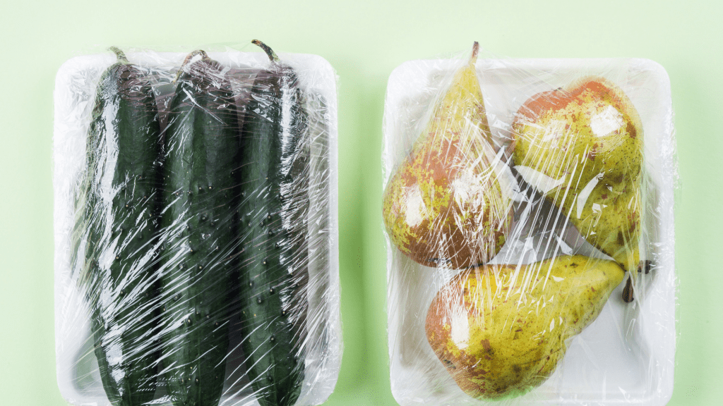 produce wrapped in single-use plastic