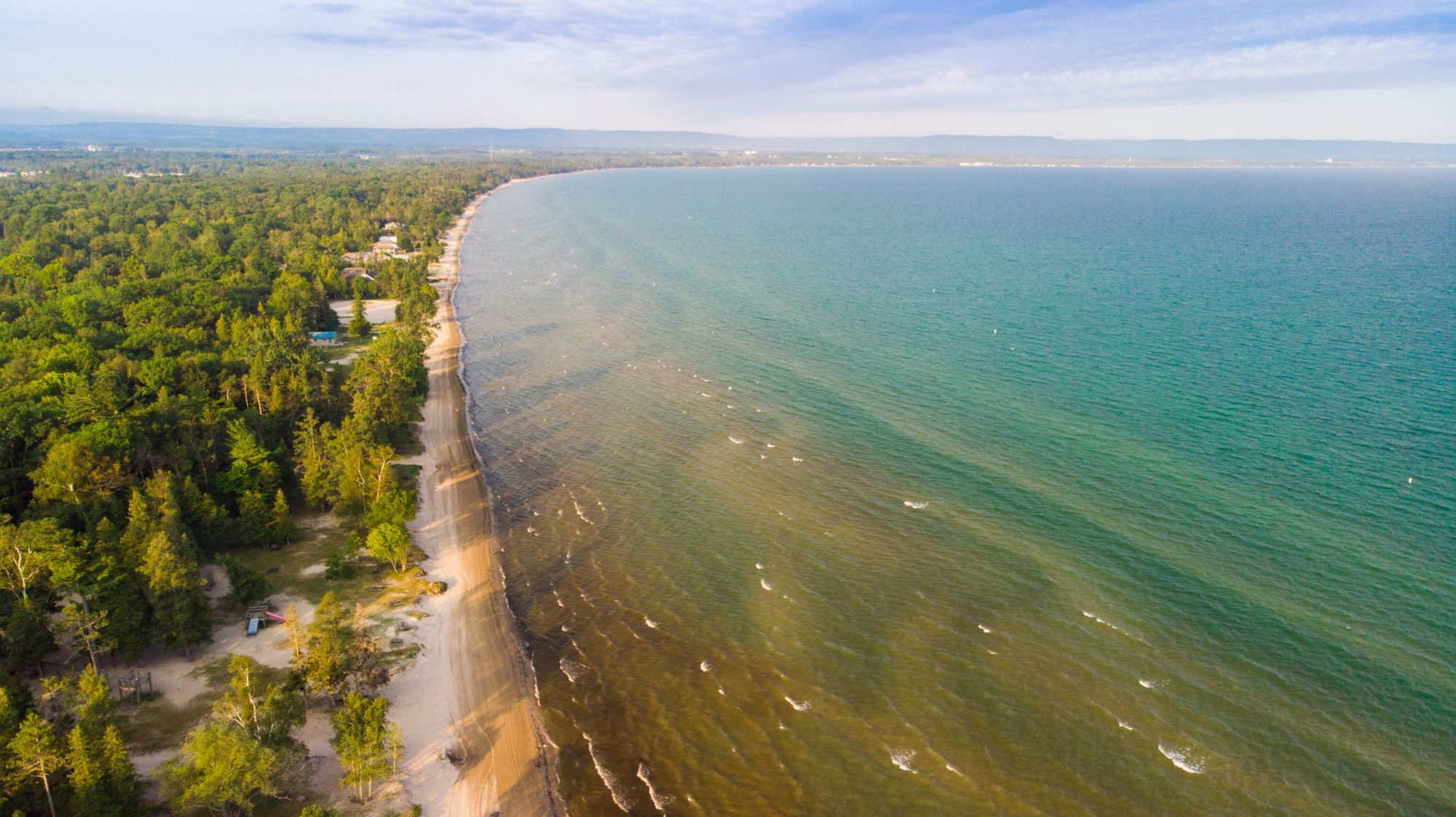 Aerial view of Wasaga Beach, Canada
