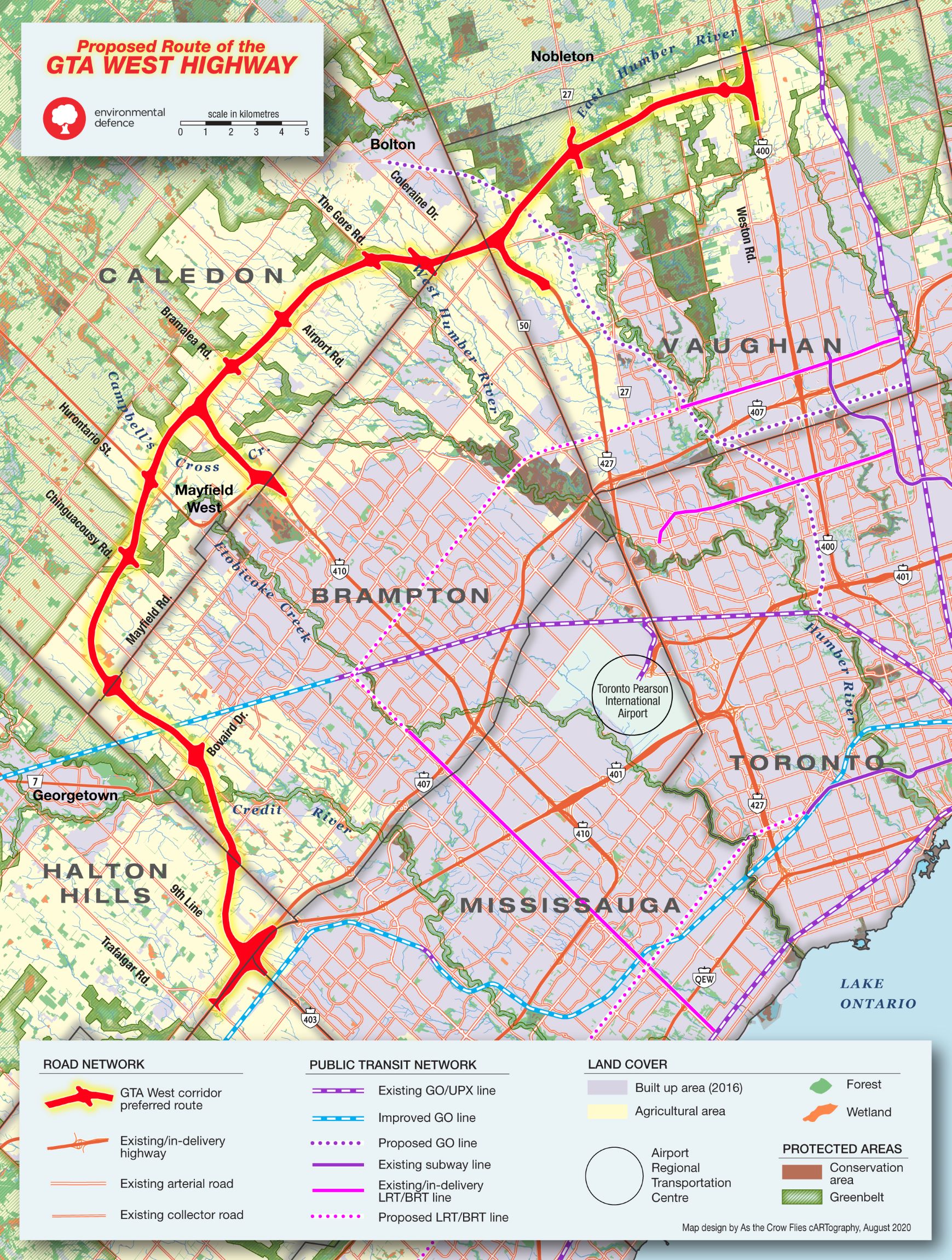GTA_West_corridor_14_RevisedRoute_August2020 resize 2 Map of the proposed route of Highway 413