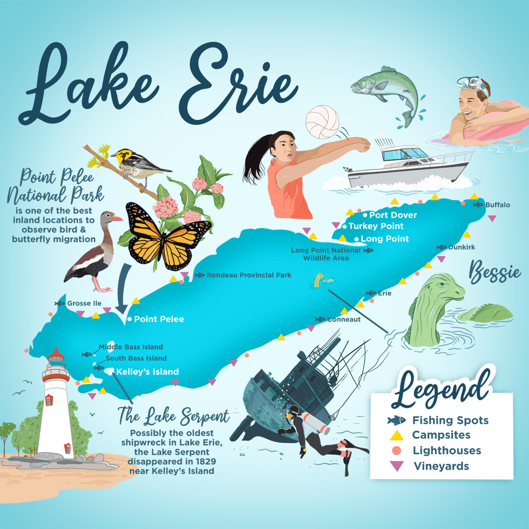 INSTAGRAM - Lake Erie Map