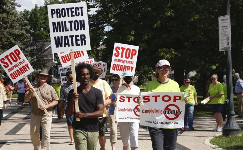 Campbellville and Milton citizens protest a quarry