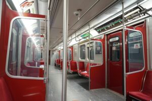 inside of TTC subway