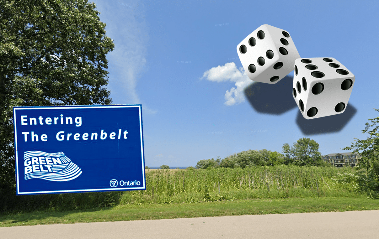 Image of Greenbelt Sign and Dice