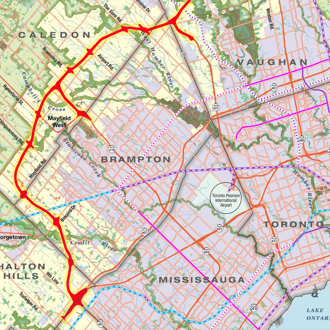 Map of Highway 413