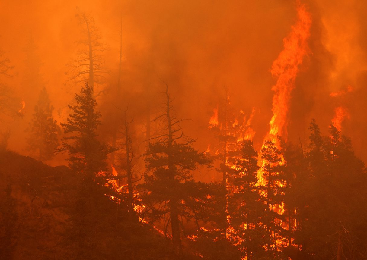 Canada british Columbia Cache creek forest fir out of control